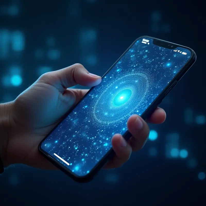 Visualisasi pengembang mengintegrasikan berbagai teknologi AI pada aplikasi mobile.