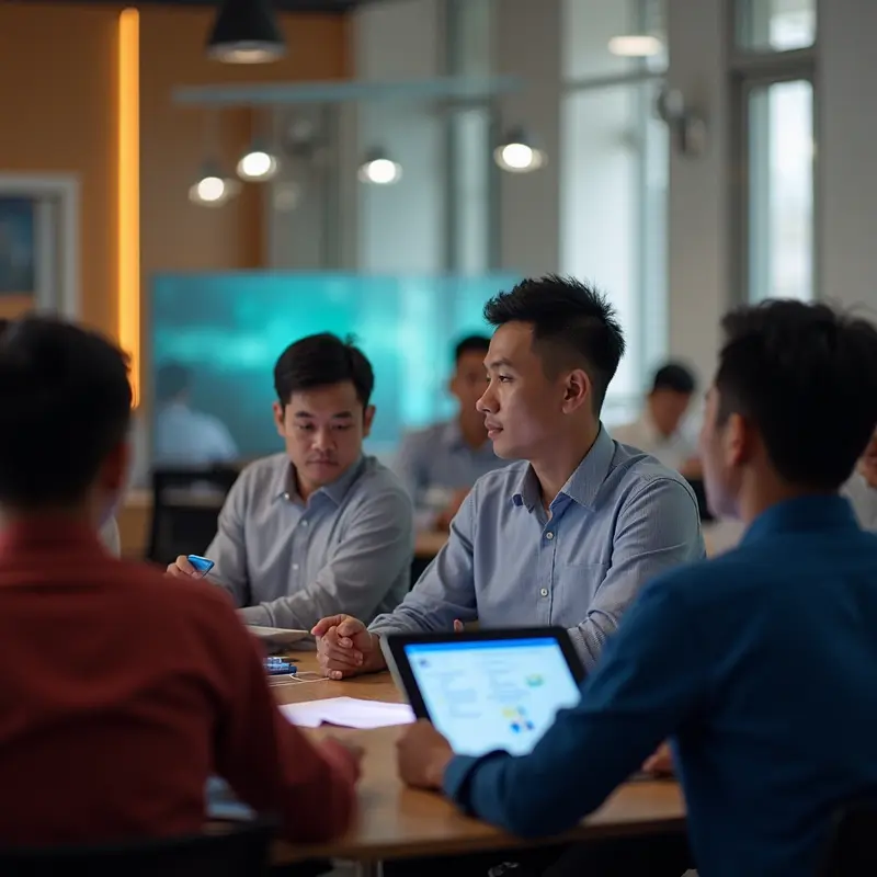 Sistem IoT dan AI terintegrasi mengelola alur sampah dan produksi hidrogen di fasilitas cerdas.