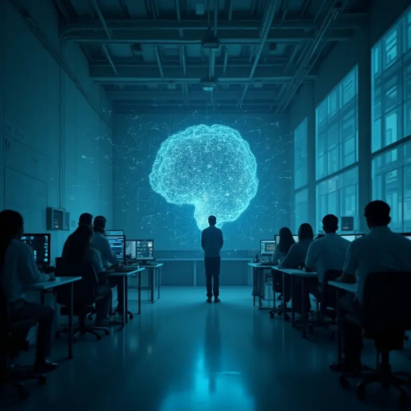 Ilustrasi perkembangan Agentic AI di laboratorium riset internasional sebagai lompatan baru dalam kecerdasan buatan.