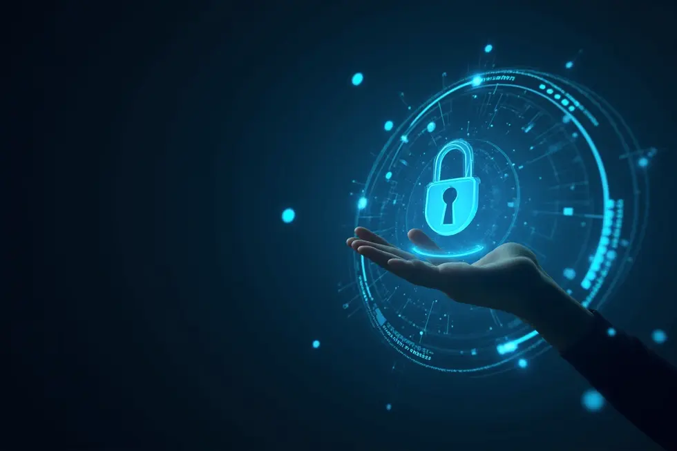 Data center Meta di Eropa sebagai pusat komando teknologi pengenalan wajah dan keamanan siber. Pusat data Meta Eropa dengan server dan kontrol keamanan pengenalan wajah.