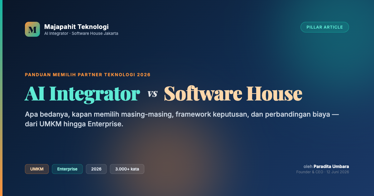 AI Integrator vs Software House — perbandingan partner teknologi untuk bisnis Indonesia