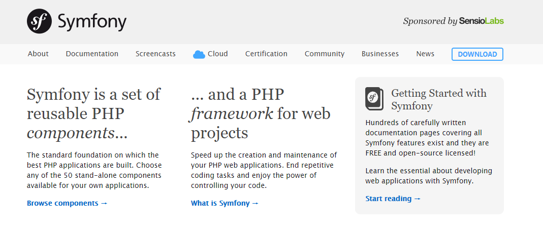 framework PHP Symfony